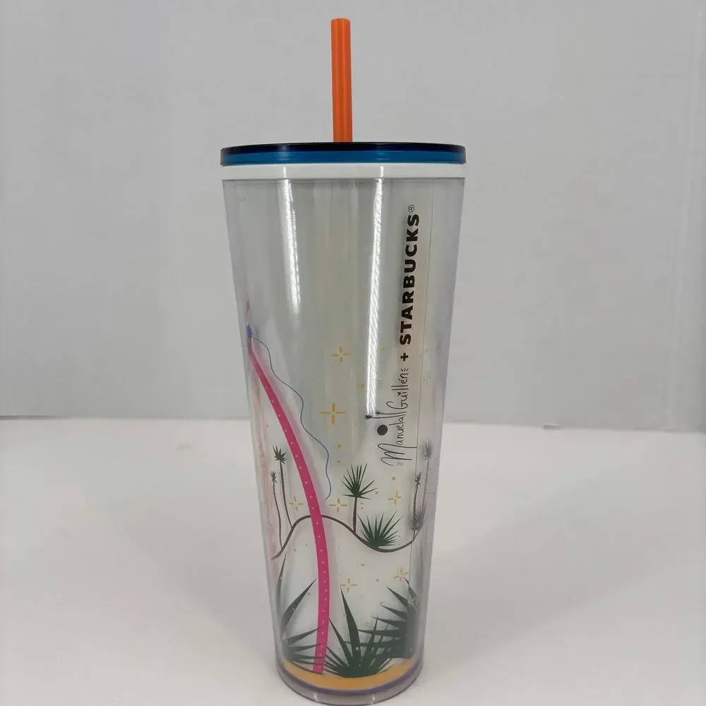 Starbucks x Manuela Guillen Tumbler Cup Venti 24 Oz with Lid‎ Straw
